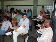 "This We Believe" Seminar in Cajazeiras, at a local school; Seminário "Nisso cremos" em Cajazeiras, numa escola pública.